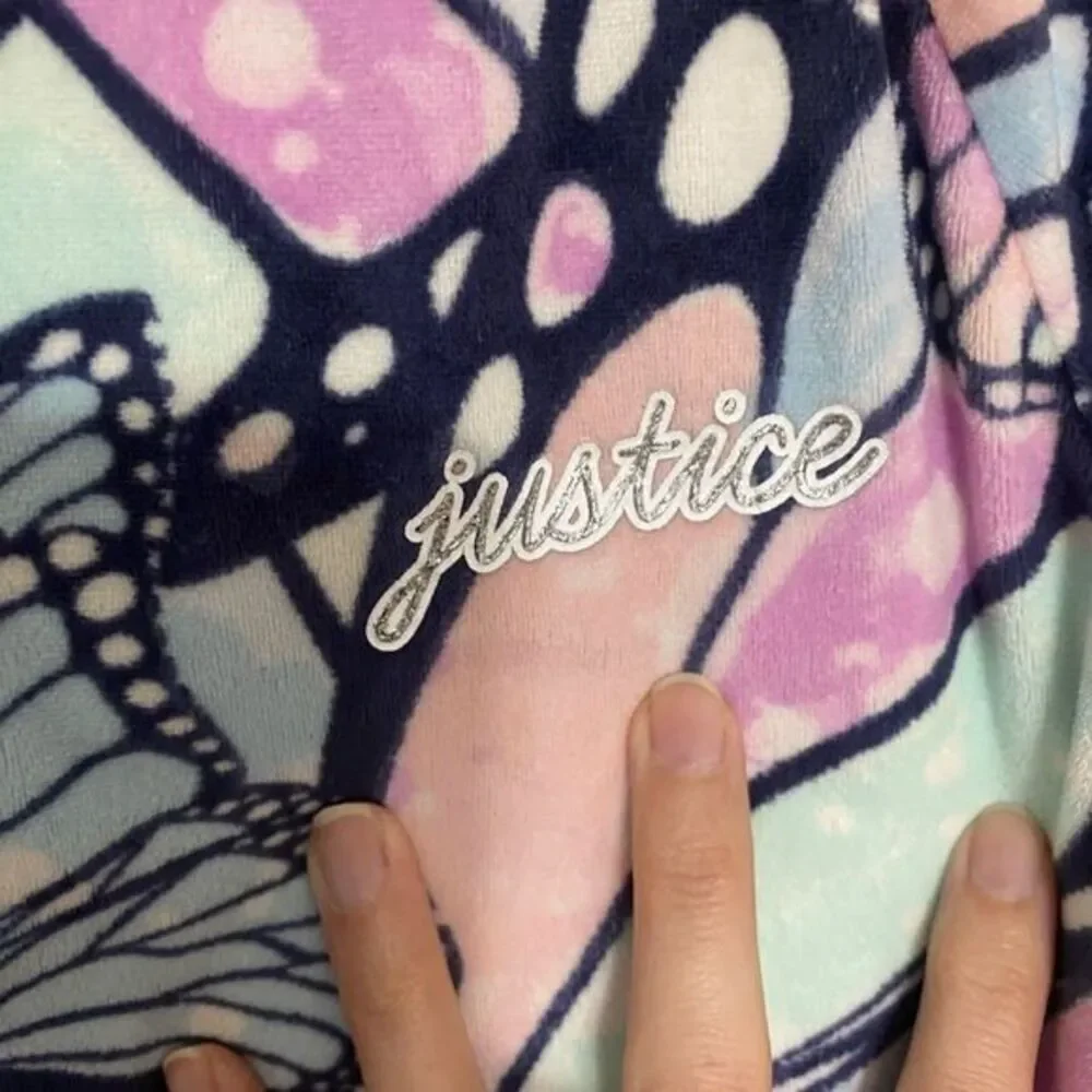Justice Girl's Size‎ Extra Small Butterfly Elastic Waist Sleepwear Romper